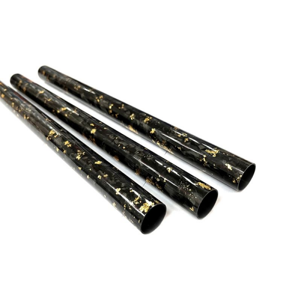 High-strength carbon fiber round tubes for industrial applications