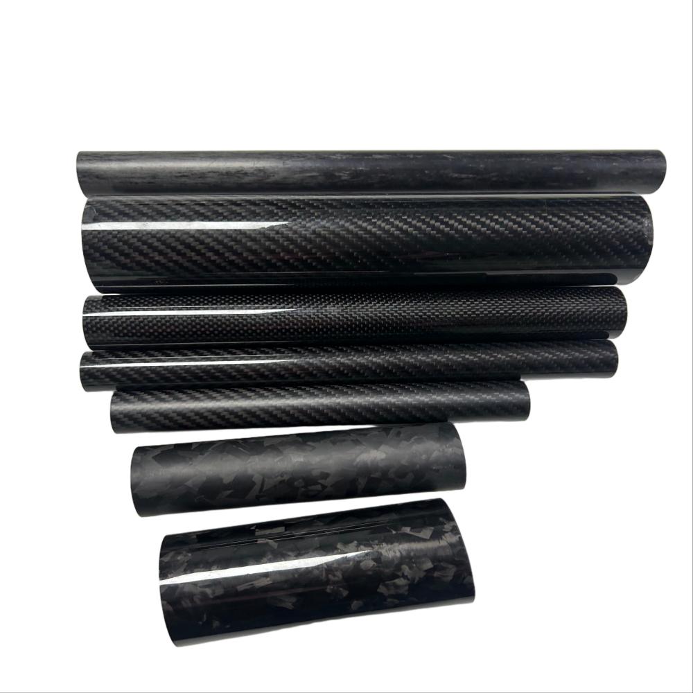 High-strength carbon fiber round tubes for industrial applications